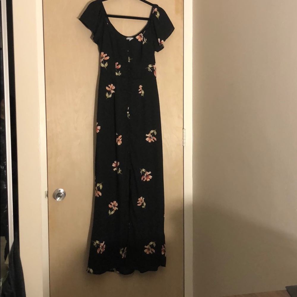 Black flower dress maxi- Charlotte Russe
